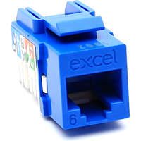 Excel Cat6 UTP Unscreened Keystone Jack IDC Punch Down Blue