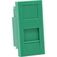 Excel Plus Flat Shutter For Keystone Jack 25 x 50mm Green