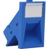 Obturador Excel inclinado por modulo keystone, tipo 6c, 38,5 x 25 mm, azul