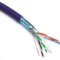 Excel Solid Cat6 Cable F/UTP LSOH CPR Euroclass Eca 1000 m Reel Violet