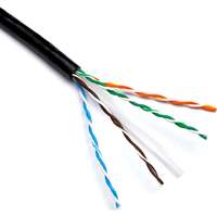 Excel Solid Cat6 Cable U/UTP PE External Grade Fca 500 m Reel Black