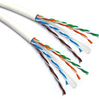 Excel Solid Cat6 Dual Cable U/UTP LSOH CPR Euroclass Dca 500 m Reel White