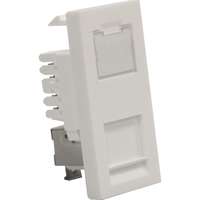 Excel Cat6A (FTP) Screened RJ45 Euro Module White (12-Pack)