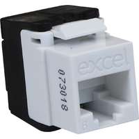 Excel Cat6 UTP Unscreened Low Profile Keystone Jack Toolless White