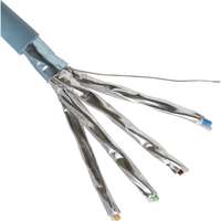 100-191 - Excel Solid Cat6A Cable U/FTP S-Foil LSOH CPR Euroclass Dca 500 m  Reel Ice Blue