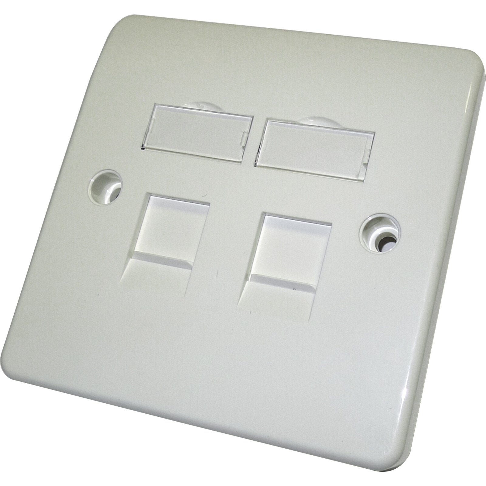 100-274 - Excel Office Keystone Single Gang Faceplate 2 Port