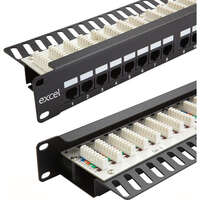 Excel Cat6 24 Port Unscreened Patch Panel 1U...