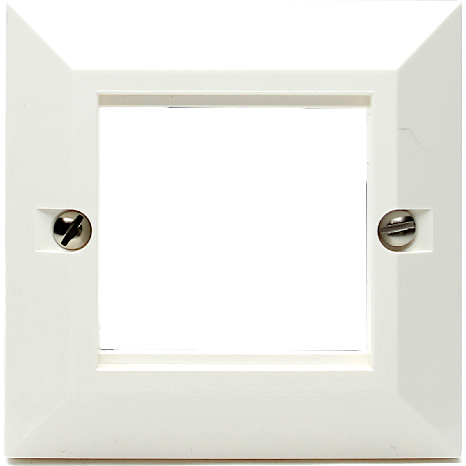100 712 excel white single gang bevelled plate without blanks