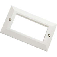 Excel White Double Gang Bevelled Plate without...