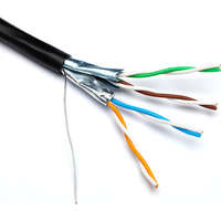 Excel Solid Cat6A Cable U/FTP S-Foil PE External Grade Fca 500m Black