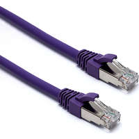 Excel Cat6A Patch Lead S/FTP Shielded LSOH Blade Booted 215mm Violet (10-Pack)