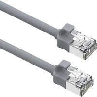 Excel Cat6A Mini Patch Lead 28AWG LSOH Blade Booted 0.5 m Grey (10-Pack)
