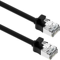 Excel Cat6A Mini Patch Lead 28AWG LSOH Blade Booted 1 m Black
