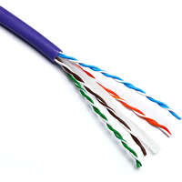 Excel Solid Cat6 Cable U/UTP 23AWG LSOH CPR B2ca 500m Reel Violet