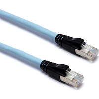 Excel Cat6A Solid Core F/FTP Screened Harness Switch Link Leads B2ca 10 m Ice Blue