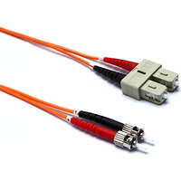 Cable de interconexión de fibra óptica: multimodo 50/125 OM2 Duplex ST-SC 15 m