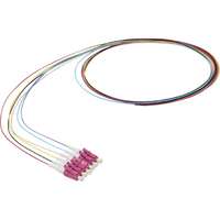 Pigtail fibre Enbeam OM4 50/125 LC/UPC paquet de 12 couleurs (TIA 598) - 1 m