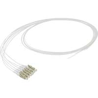 Pigtail de fibra Enbeam OM2 50/125 LC/UPC blanco, juego de 12, 1 m