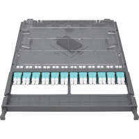 Excel Enbeam High Density 12 Port 24 Fibre LC OM3 Cassette Loaded with Duplex Adaptors