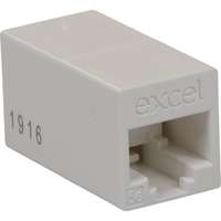 Excel Category 5e RJ45-RJ45 In-line connector - White