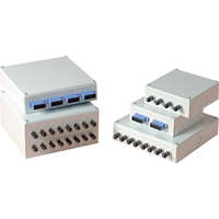 Caja de interconexión LC - 6 puertos cuádruple (núcleo 24) - 160 mm x 160 mm x 80 mm