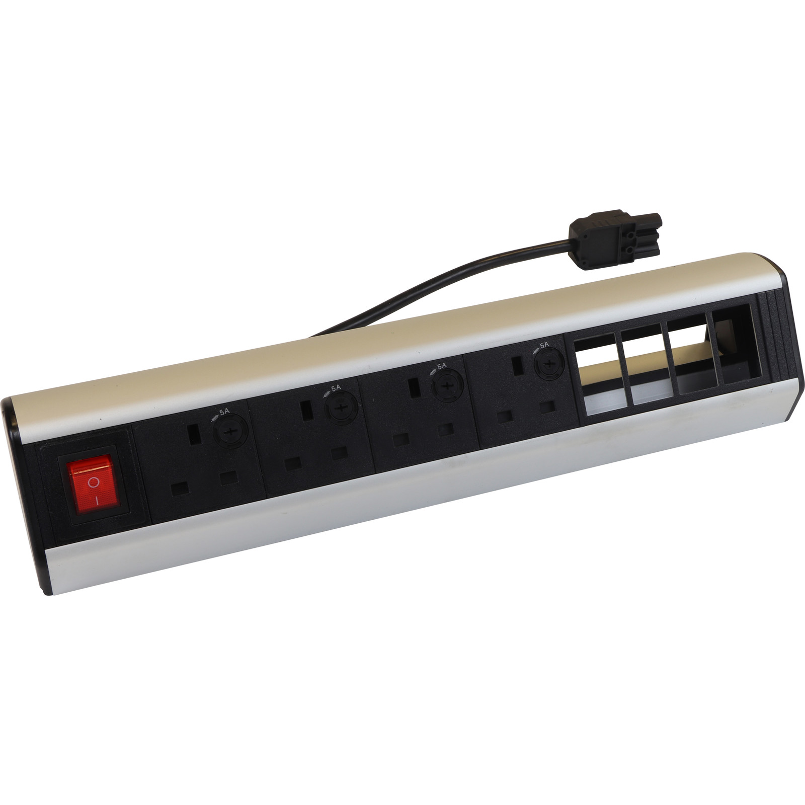 555-274 - Excel Desktop Power Distribution Unit - 4x UK sockets, 4x 6C ...