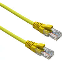 Excel Cat5e Patch Lead U/UTP Unshielded LSOH Blade Booted 0.2 m Yellow (10-Pack)
