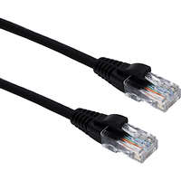 Excel Cat5e Patch Lead U/UTP Unshielded LSOH Blade Booted 0.75 m Black