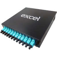 Excel Enbeam 12 SC Simplex (12 Fibres) Multimode DIN Rail Box Aqua