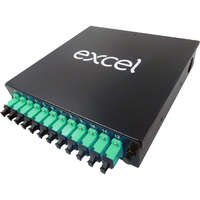 Excel Enbeam 12 LC/APC Duplex (24 Fibres) Singlemode DIN Rail Box Green