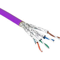 Excel Solid Cat7A Cable S/FTP B2ca LS0H 500m Reel Violet