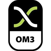 Excel Enbeam OM3 Fibre Optic Patch Lead LC-SC Multimode 50/125 Duplex LS0H Aqua 1 m
