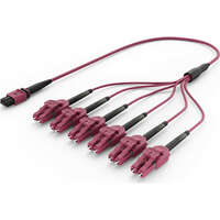 Elevate Base8 OM4 8 Fibre MPO Female to LC Uniboot Fan Out Assembly Method B B2ca 30 m