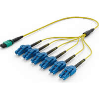 Elevate Base8 OS2 8 Fibre MPO Female to LC Uniboot Fan Out Assembly Method B B2ca 20 m