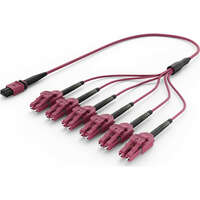 Elevate Base16 OM4 16 Fibre MPO Female to LC Uniboot Fan Out Assembly Method B B2ca 30 m