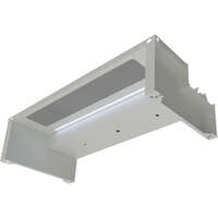 Elevate Aisle Containment Fixed end Roof Skylight 800W x 1200D Tempered Glass and Cable Trough White