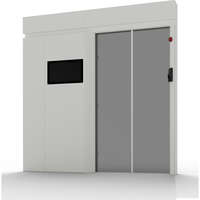 Elevate Aisle Containment Automatic (Single Row Left Hand) Sliding Door 52U Racks 1200 Deep with 10&rsquo;&rsquo; Display White