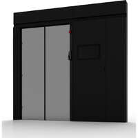 Elevate Aisle Containment Automatic (Single Row Right Hand) Sliding Door 52U Racks 1200 Deep with 10&rsquo;&rsquo; Display Black