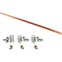 Earth Bar 2 m Length with Three Brackets and Isolation Mounts
